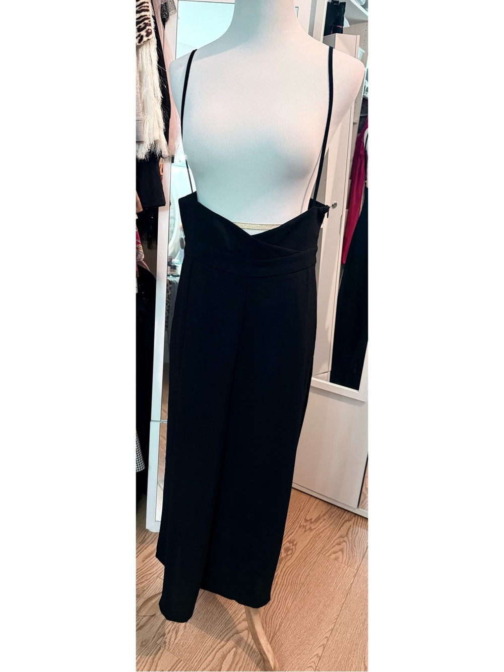 Style Rack Black Spaghetti-Strap Wide-Leg Palazzo Jumpsuit size medium large